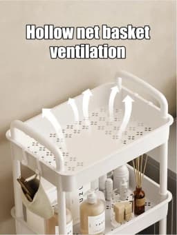 Multi-functional Moveable Trolley Kitchen Organizer Cart With Wheels Multi-Layer Bathroom Shelves Household Snacks Storage Rack