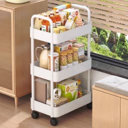 Multi-functional Moveable Trolley Kitchen Organizer Cart With Wheels Multi-Layer Bathroom Shelves Household Snacks Storage Rack