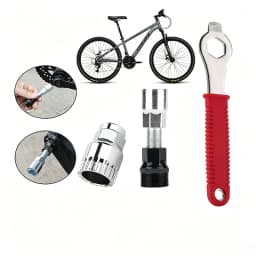 3PCS Bike Crank Arm Removal Tool Set Multi-Function Crankset Pedal Wrench Crank Puller Bolt Remover for MTB Road Bike Repair