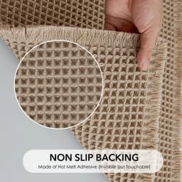 XM-Luvetoria 1pc Waffle Bath Mat Super Absorbent Non-Slip Machine Washable Bathroom Rugs with Quick Dry Ultra Soft Design Boho Farmhouse Decor Rubber Backed for Safety Bath Rug for Bathroom Rug Kitchen Room Bedroom Laundryroom