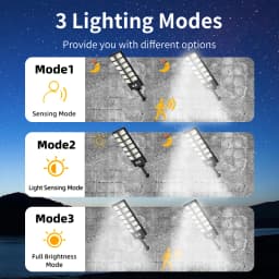 8000W 160000 LM Super Bright Solar Street Lights 1008 LED Solar Lights Outdoor Street Lamp 3 modes IPX65 Waterproof Garden Lighting With Smart Motion Sensor