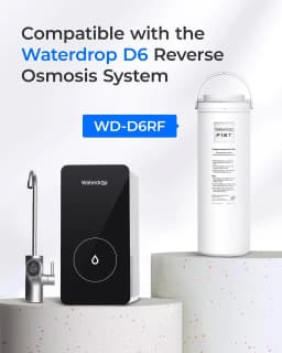 Waterdrop D6RF Filter, Replacement for D6 RO System, 1-Year Lifetime | 6-Stage Filtration
