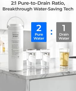 Waterdrop D6RF Filter, Replacement for D6 RO System, 1-Year Lifetime | 6-Stage Filtration