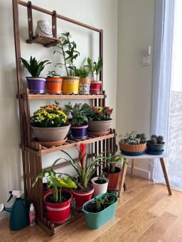 3 Tiers Wood Hanging Plant Stand Heavy Duty Garden Tall Flower Display Rack Holder