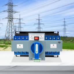220V 63A Dual Power Automatic Transfer Switch, Flame-Retardant Plastic Shell, Homes or Public Places Power Supply Switch