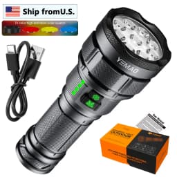 Rechargeable Flashlights 6000Lumens,Super Bright LED Flashlight USB C,High Powerd Tricolor Lens Strong Flash Light for Emergency