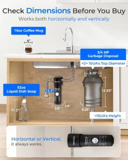 Waterdrop 10UA Under Sink Water Filter System, Reduces PFAS, PFOA/PFOS, Lead, Chlorine, Bad Taste & Odor