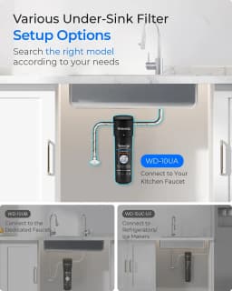 Waterdrop 10UA Under Sink Water Filter System, Reduces PFAS, PFOA/PFOS, Lead, Chlorine, Bad Taste & Odor