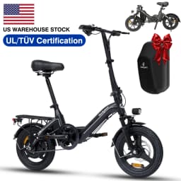 Bodywel T16pro 14" Folding E Bike for Adults, 750W Motor, Electric Bicycle Dual Disc Brakes, Electric Bike for Urban Commute