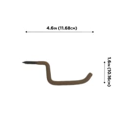 Hunting Hang-on Treestand Screw-in Gear Hanger, Brown, Model 501, Steel 0.25" x 4.5" x 1.5", 0.05 lb