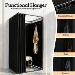 Portable Clothing Store Fitting Room, Curtain Changing Rooms, Private Room Divider, for Fit Room, Clothes Stores 100*100*200cm