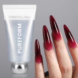 YOKEFELLOW PUREFORM Extension Gel Nail Polish 50g HEMA & TPO Free Milky White Poly Gel for Professional Salon Use PF02 Pure Snow