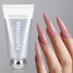 YOKEFELLOW PUREFORM Extension Gel Nail Polish 50g HEMA & TPO Free Milky White Poly Gel for Professional Salon Use PF02 Pure Snow