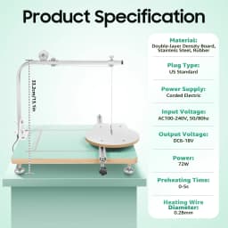 72W Hot Wire Foam Cutter Kit Table Tabletop Hotwire Cutter for Cutting, Forming & Sculpting, Adjustable Temperature & Bracket
