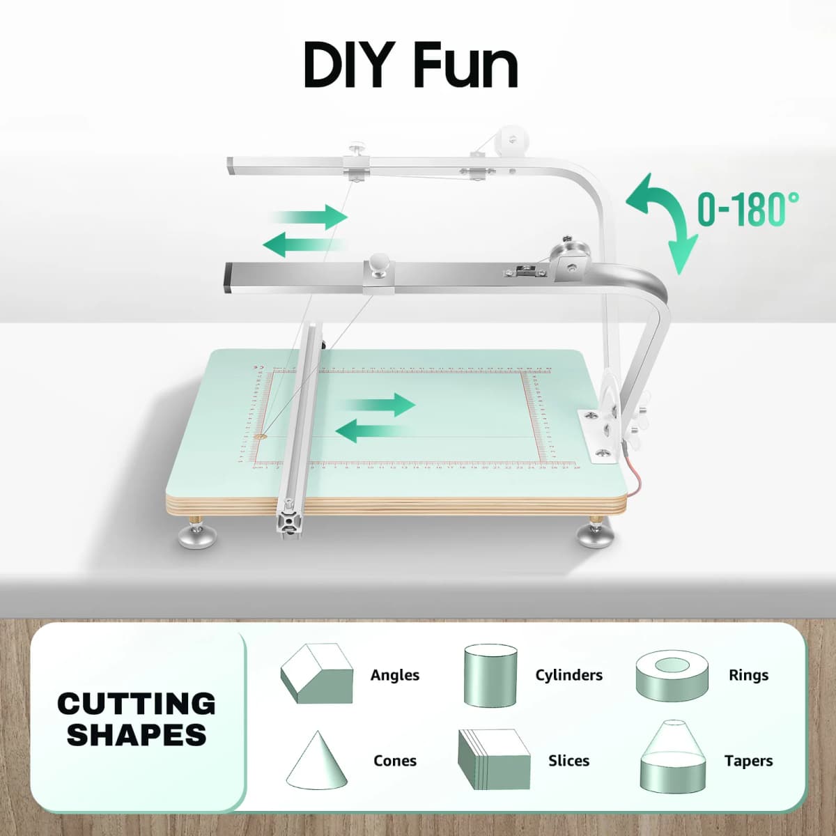 72W Hot Wire Foam Cutter Kit Table Tabletop Hotwire Cutter for Cutting, Forming & Sculpting, Adjustable Temperature & Bracket