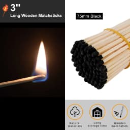 USA Free Shipping Smoking Accessories, 3inch Black Matches Bulk Sticks with Striker for Fireplace, Lighters, Candle Lighting