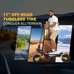 EOEOTWO Electric Scooters 40mph 2400W Dual Motors 52V23AH Battery E Scooter Adult Hydraulic Brake 11'' Off-Road Tires Escooter With APP