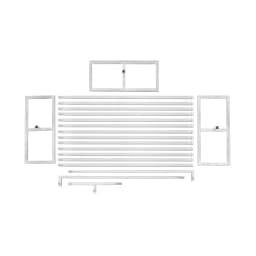Wedding Stand 3x6m Large Wedding Arch Backdrop Frame Galvanized Iron Silver 20mm Square Tube 1m Section Shrink Connection 50x23cm Base Rustproof Weatherproof Durable for Wedding Birthday Party Decoration Outdoor Indoor Event Stand