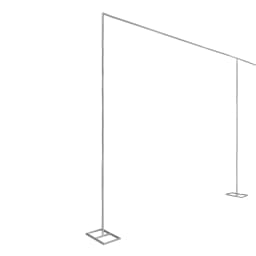 Wedding Stand 3x6m Large Wedding Arch Backdrop Frame Galvanized Iron Silver 20mm Square Tube 1m Section Shrink Connection 50x23cm Base Rustproof Weatherproof Durable for Wedding Birthday Party Decoration Outdoor Indoor Event Stand