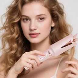 Hatteker Ceramic Negative Ion Automatic Rotating Hair Curler USB Chargeable Styling Tool for Beautiful Curls