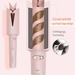 Hatteker Ceramic Negative Ion Automatic Rotating Hair Curler USB Chargeable Styling Tool for Beautiful Curls