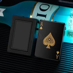 Metal Poker Card Shaped Lighter with Cash Detector Light Windproof Decompression Portable Turbine Torch Lighter for Men's Gift