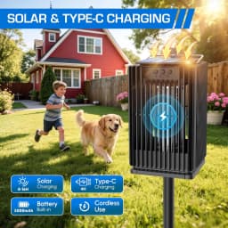 Solar Bug Zapper Outdoor Mosquito Zapper Cordless Waterproof Fly Zapper with Illuminated Light Ground Bracket