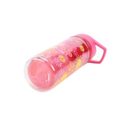 14 oz Flower Double Wall Insulated Plastic Water Bottle with Lid and Straw