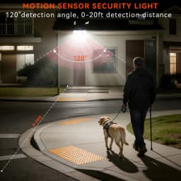 1/2PCS 164LED Motion Sensor Outdoor Street Lights, Solar Lights IP65 Waterproof, 3 Heads Security Flood Lamp, 3 Mode, for Patio