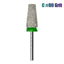 Makartt Carbide Tapered Nail Drill Bit 3/32"-Diamond Coated, Cross Teeth Cuticle Remover & Nail Prep, Dust-Proof Ring, Salon Use
