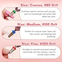 Makartt Carbide Tapered Nail Drill Bit 3/32"-Diamond Coated, Cross Teeth Cuticle Remover & Nail Prep, Dust-Proof Ring, Salon Use
