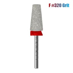 Makartt Carbide Tapered Nail Drill Bit 3/32"-Diamond Coated, Cross Teeth Cuticle Remover & Nail Prep, Dust-Proof Ring, Salon Use