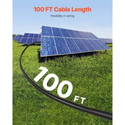 SucceBuy 100FT Solar Panel Extension Cable 10AWG 6mm² IP67 Waterproof Solar Extension Cable for Home Ship and RV Solar Panels