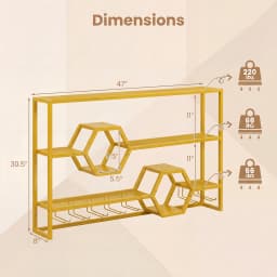 Wall Mounted Wine Rack 47” Large Floating Bar Shelves w/ Glass Holder for Kitchen