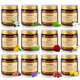 12 Sachet Scented Candles with 12 Different Fragrances, Suitable for family Gatherings, Holiday Celebrations, Parties, and Gift