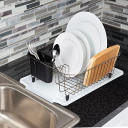 Large Clear Plastic Dish Drying Drain Board, Kitchen Sink Dish Drainer Tray for Countertop Drying