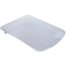 Large Clear Plastic Dish Drying Drain Board, Kitchen Sink Dish Drainer Tray for Countertop Drying