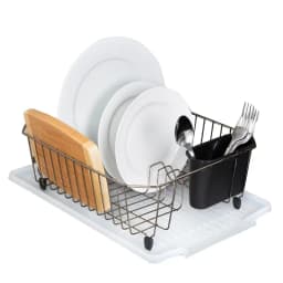 Large Clear Plastic Dish Drying Drain Board, Kitchen Sink Dish Drainer Tray for Countertop Drying