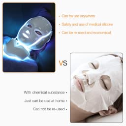 Foreverlily 7 Colors Light LED Facial Skin Care Mask With Neck Skin Rejuvenation Treatment Beauty Anti Acne Therapy Whitening