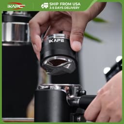 IKAPE Coffee Distributor & Tamper, 2 in 1 Adjustable Depth Espresso Distributor Tool Fit for 51/54/58mm Bottomless Portafilter