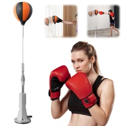Boxing Bag with Stand Punching Reflex Ball Set Height Adjustable Boxing Equipment for Training Boxing & Fitness