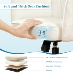 Vanity Chair with Wheels & Back,Vanity Chair Adjustable Height Comfy Desk Chairs for Makeup, Work & Relaxation