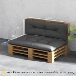 2-Seater Outdoor Tray Seat Cushion, Thick Replacement Tray Sofa Cushion