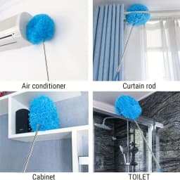 Microfiber Ceiling Fan Duster with Extendable Long Handle Dust Locking Design Reusable Washable Cleaning Brush Flexible Head Effortless Dust Removal Tool for Home Ceiling Fan Household Cleaning Supplies