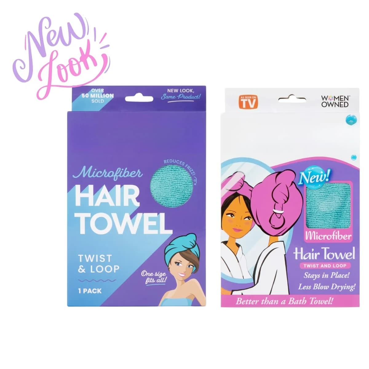 Microfiber Hair Towel, Kids and Adults, Peacock Blue