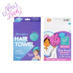 Microfiber Hair Towel, Kids and Adults, Peacock Blue