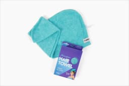 Microfiber Hair Towel, Kids and Adults, Peacock Blue
