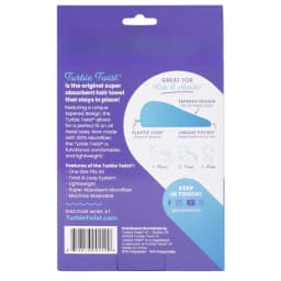 Microfiber Hair Towel, Kids and Adults, Peacock Blue