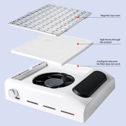 LIMEGIRL Powerful Nail Dust Collector Professional Manicure Pedicure Vacuum for Acrylic Gel Nail Polishing with Reusable Filter for Salon