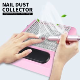 LIMEGIRL Powerful Nail Dust Collector Professional Manicure Pedicure Vacuum for Acrylic Gel Nail Polishing with Reusable Filter for Salon